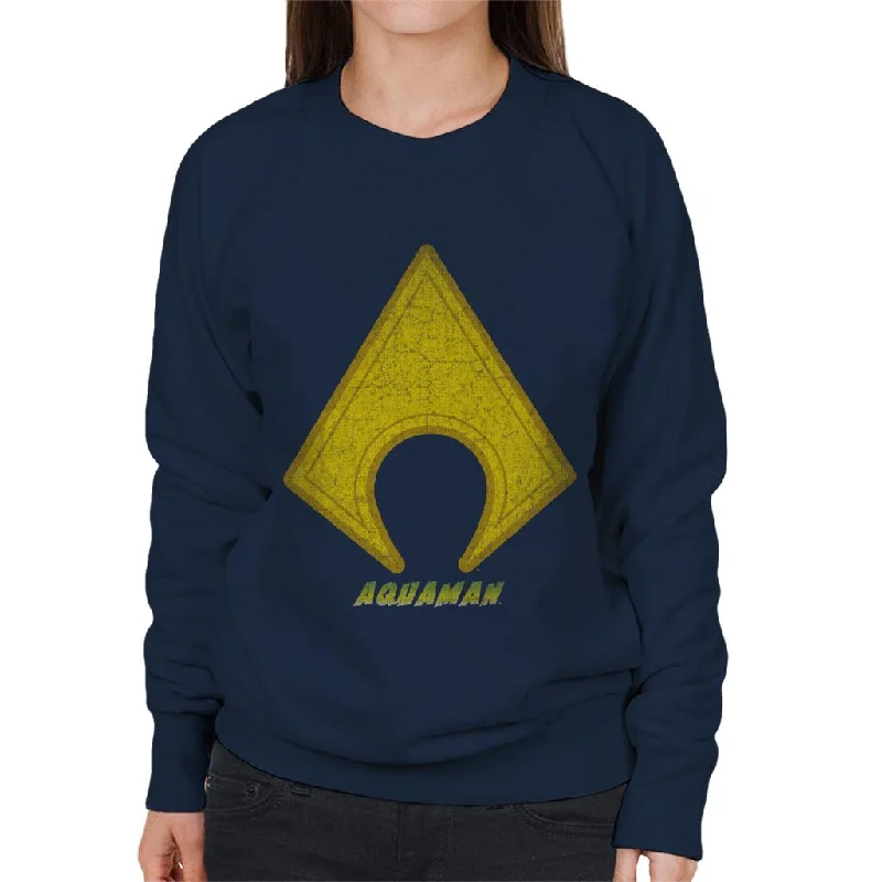 Aquaman Classic Logo Women's Sweatshirt.Hoodie with Drop Shoulder Relaxed Streetwear Hoodie with Drop Shoulder Relaxed Streetwear