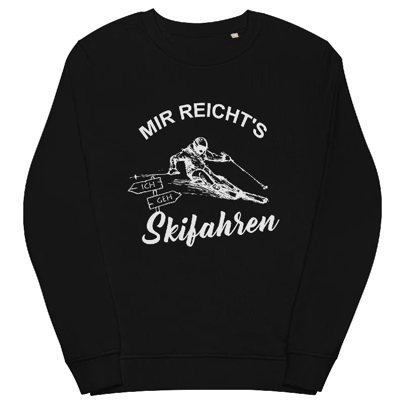 Mir reichts ich geh Skifahren - Unisex Premium Organic Sweatshirt.Hoodie with Batwing Sleeves Loose Dramatic Hoodie with Batwing Sleeves Loose Dramatic