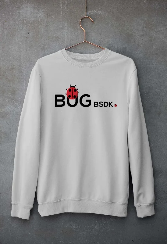 Bug Bsdk Unisex Sweatshirt for Men/Women.Hoodie with Hem Applique Textured Unique Hoodie with Hem Applique Textured Unique