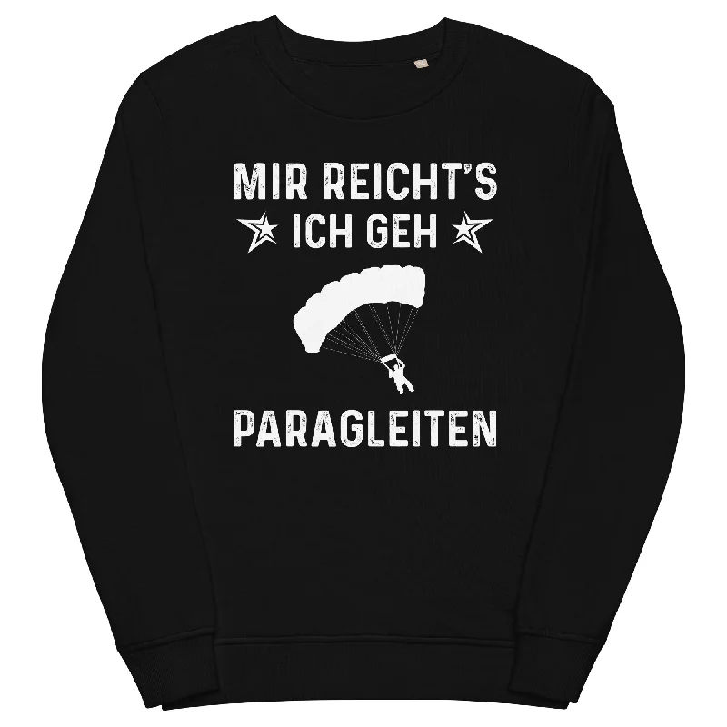 Mir Reicht's Ich Gen Paragleiten - Unisex Premium Organic Sweatshirt.Hoodie with Raw Hem Edgy Unfinished Hoodie with Raw Hem Edgy Unfinished