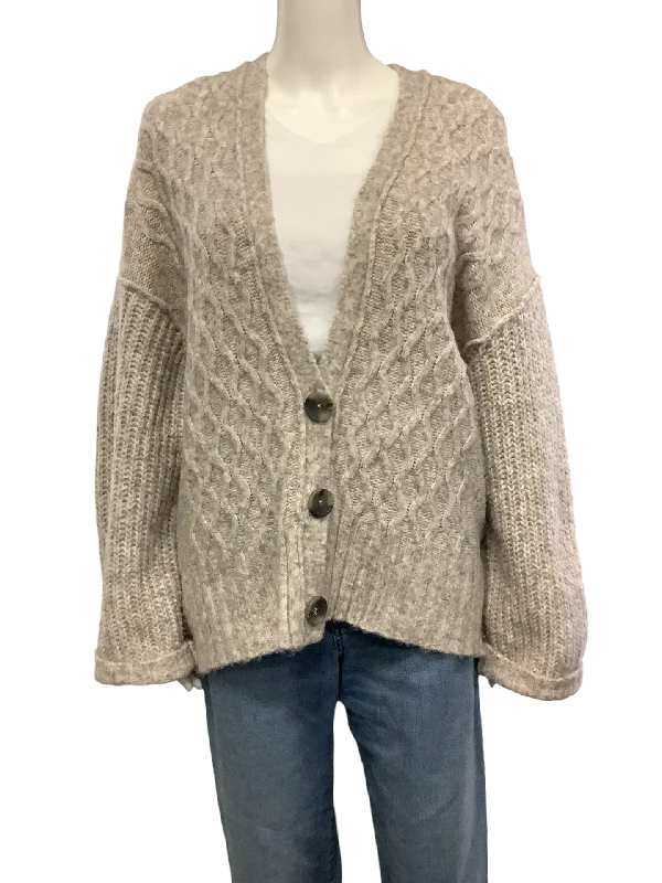 Free People Sweater Cardigan Neutral Size: S Soft Cozy Warm