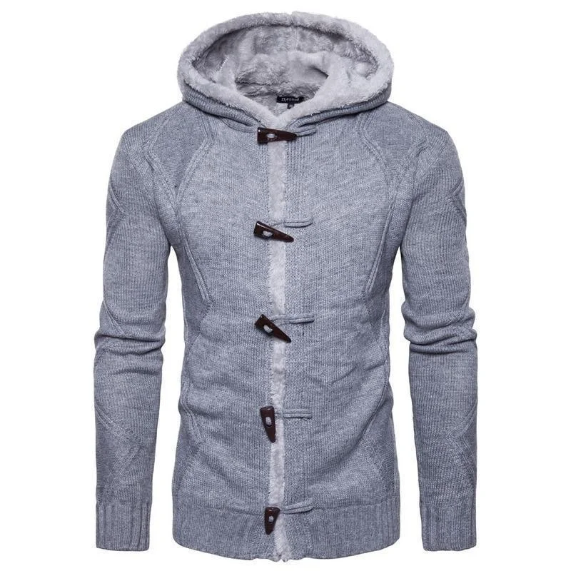 Buckle Cardigan Sweater For Men Casual Formal Business