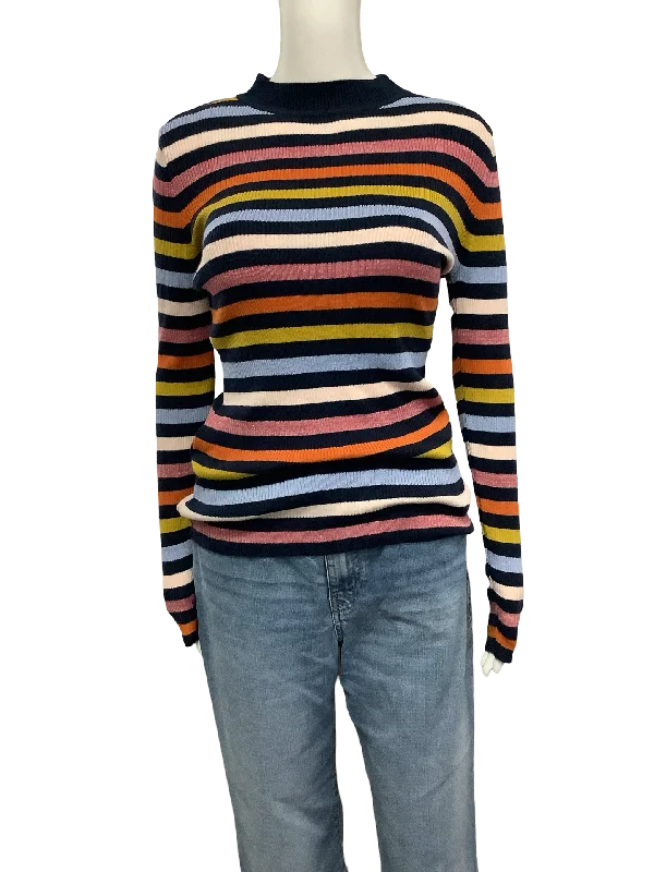 Halogen Atlantic Pacific Sweater Striped Size: S Casual Formal Business