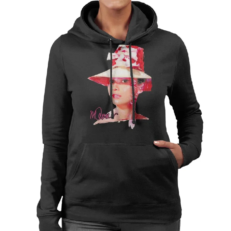 Sidney Maurer Original Portrait Of Movie Star Audrey Hepburn Women's Hooded Sweatshirt.Hoodie with Patch Decorative Personalized Hoodie with Patch Decorative Personalized