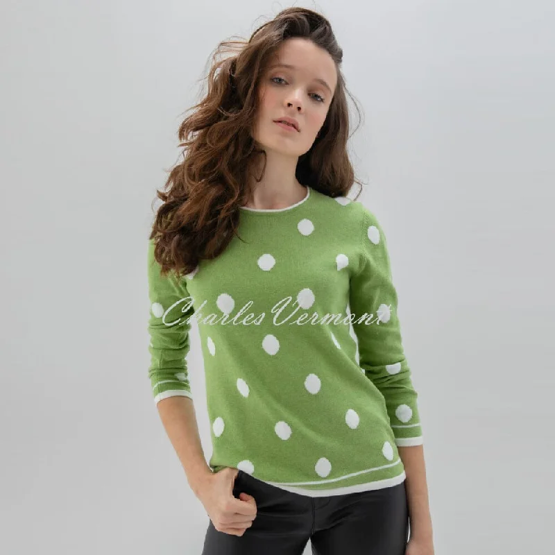 Marble Spot Sweater - Style 7596-221 (Citrus) Solid Print Embellished