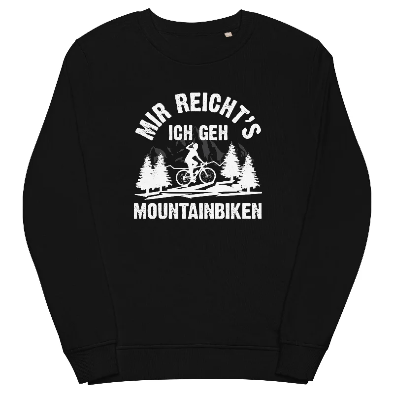 Mir reicht's ich geh mountainbiken - (M) - Unisex Premium Organic Sweatshirt.Hoodie with Rolled Sleeves Casual Relaxed Hoodie with Rolled Sleeves Casual Relaxed