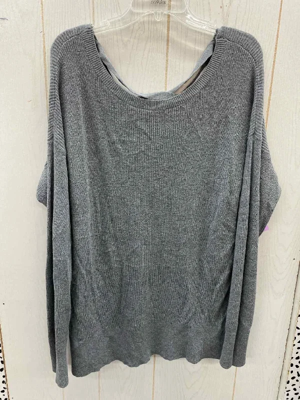 Maurices Gray Womens Size XL Sweater Iron Safe Non-Iron Wrinkle Free