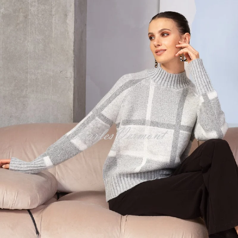 Alison Sheri Jacquard Knit Sweater - Style A44290 Sweater Knitwear Pullover