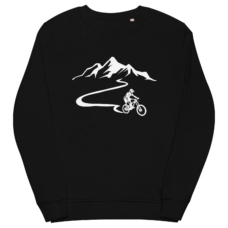 Berge - Mountainbike - (M) (13) - Unisex Premium Organic Sweatshirt.Hoodie with Camouflage Military Edgy Hoodie with Camouflage Military Edgy