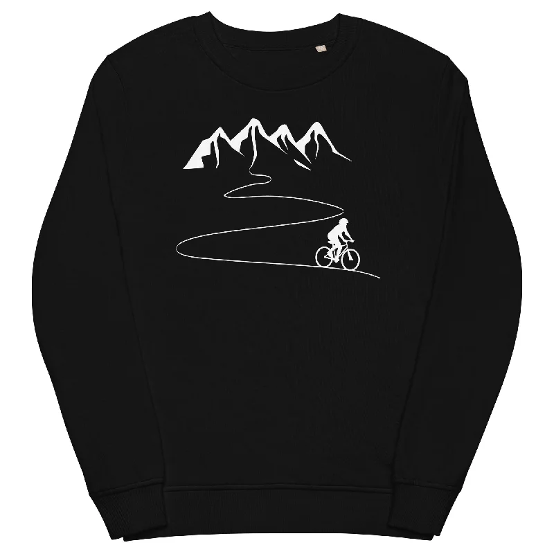 Berge - Kurve Linie - Radfahren - Unisex Premium Organic Sweatshirt.Hoodie with Slit Hem Functional Movement Hoodie with Slit Hem Functional Movement