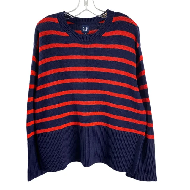 GAP Size X-SMALL Red/Navy Stripe Long Sleeve SWEATER Anti-Pilling Anti-Shrink Durable