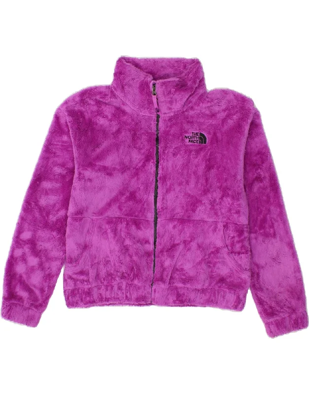 THE NORTH FACE Girls Fleece Jacket 14-15 Years XL Pink Polyester Faux Fur Jacket Real Fur Jacket Shearling Jacket