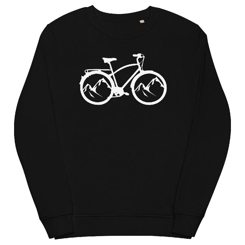 Berge - Radfahren - (17) - Unisex Premium Organic Sweatshirt.Hoodie with Button Placket Classic Preppy Hoodie with Button Placket Classic Preppy