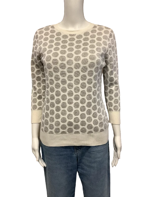 Halogen Atlantic Pacific Sweater Polka Dot Print Size: S Open Front Closed Front Wrap Front