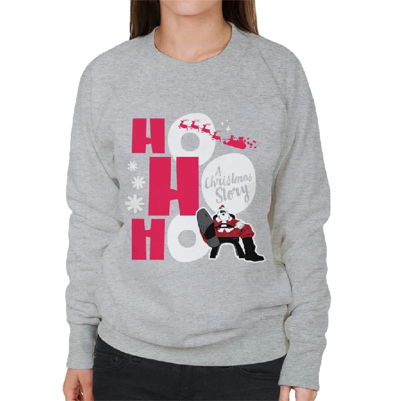 A Christmas Story Ho Ho Ho Women's Sweatshirt.Hoodie with Strings Custom Fit Adjustable Hoodie with Strings Custom Fit Adjustable