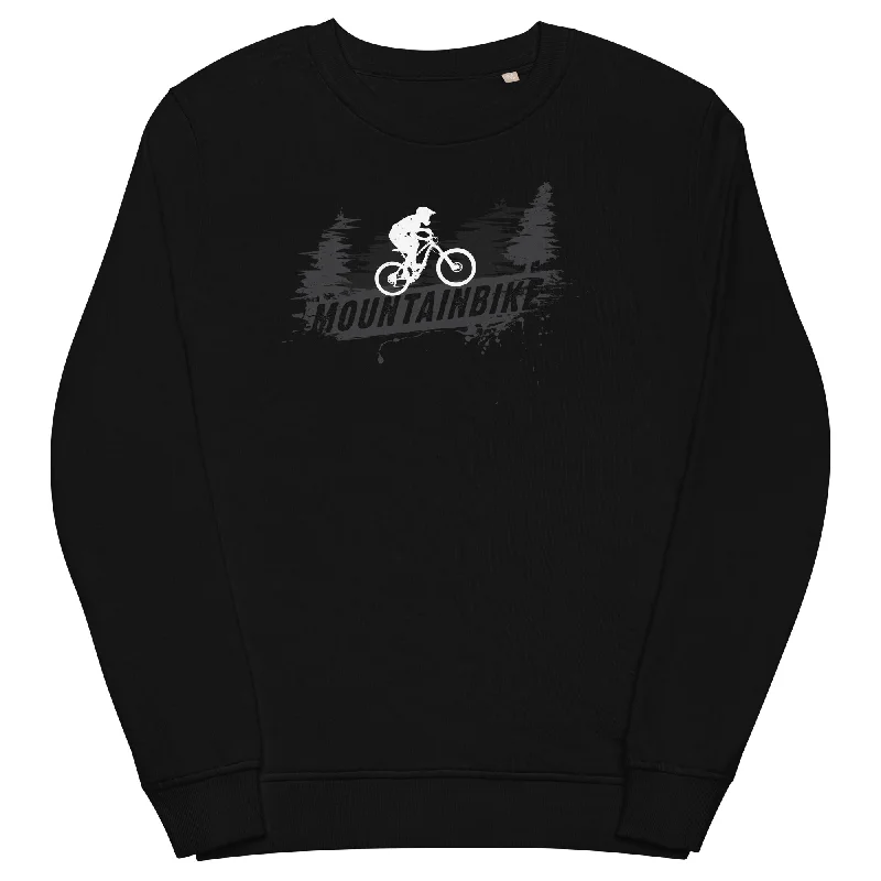 Mountainbike - (M) - Unisex Premium Organic Sweatshirt.Hoodie with Zipper Placket Modern Functional Hoodie with Zipper Placket Modern Functional