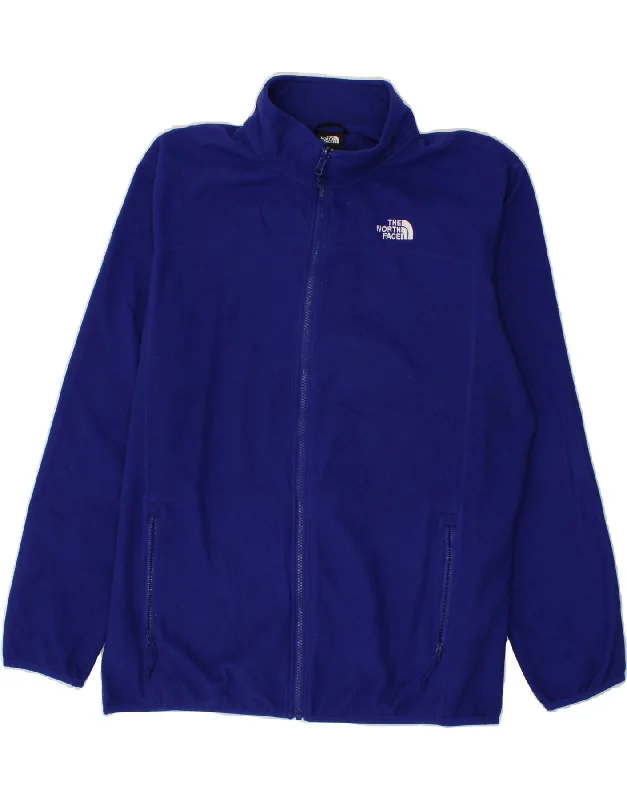 THE NORTH FACE Mens Fleece Jacket UK 44 2XL Blue Polyester Quilted Jacket Puffer Jacket Insulated Jacket