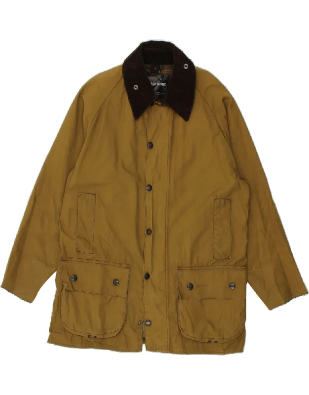 BARBOUR Mens Beaufort Utility Jacket UK 42 XL Beige Satin Jacket Silk Jacket Chiffon Jacket