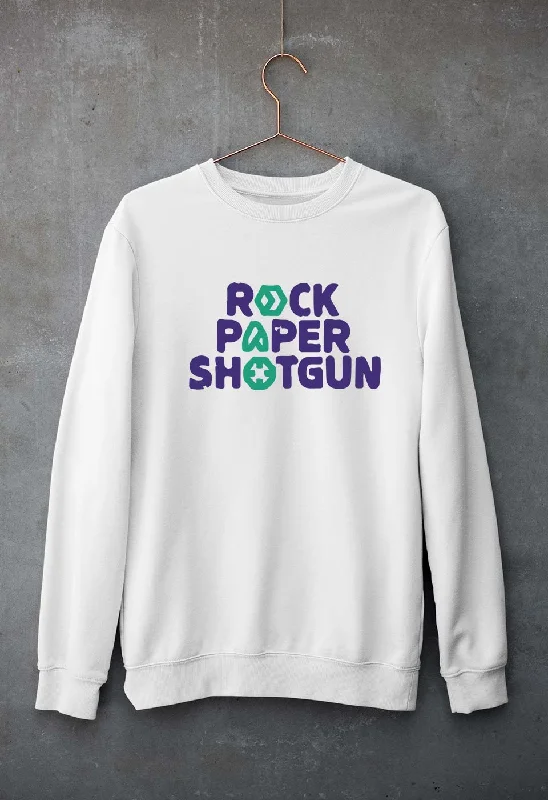 Rock Paper Shotgun Unisex Sweatshirt for Men/Women.Hoodie with Monochrome Minimalist Simple Hoodie with Monochrome Minimalist Simple