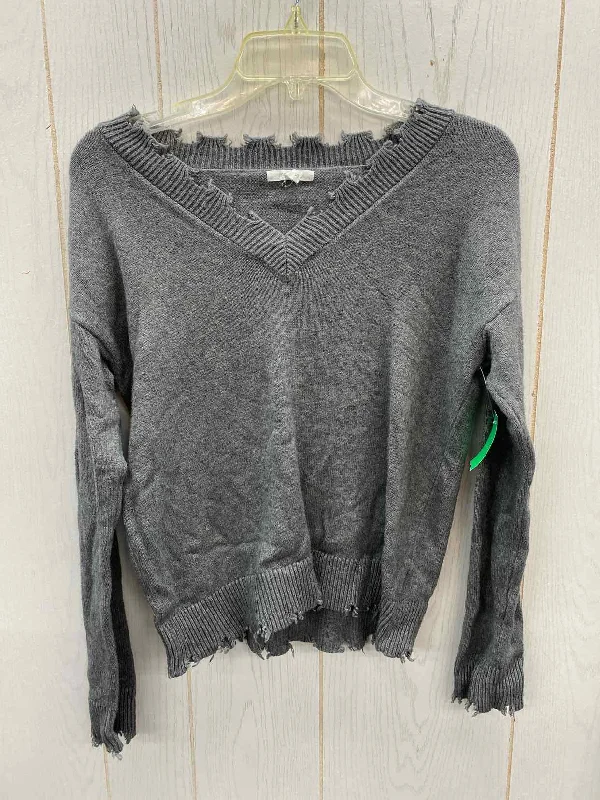 Maurices Gray Womens Size Small Sweater Knit Fabric Woven Fabric Fleece Fabric