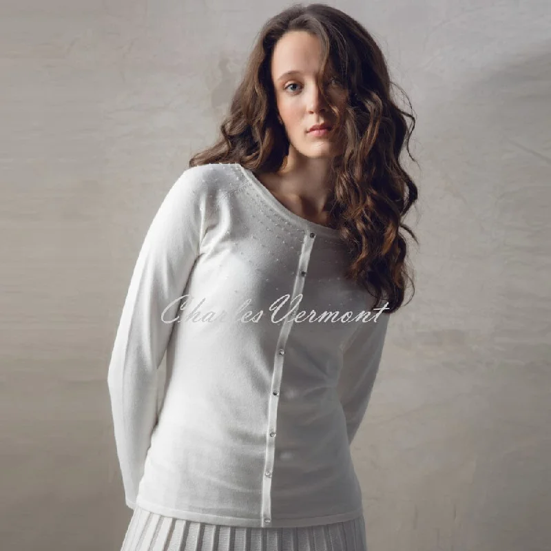 Marble Sequin Sweater - Style 7513-104 (Ivory) Cable Knit Ribbed Knit Lace Knit