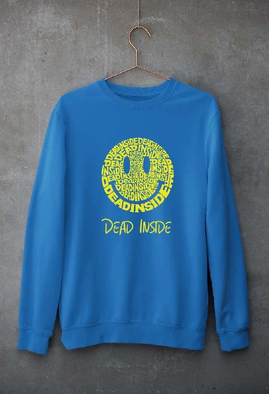 Dead Inside Emoji Unisex Sweatshirt for Men/Women.Hoodie with Full-Zip Functional Layering Hoodie with Full-Zip Functional Layering