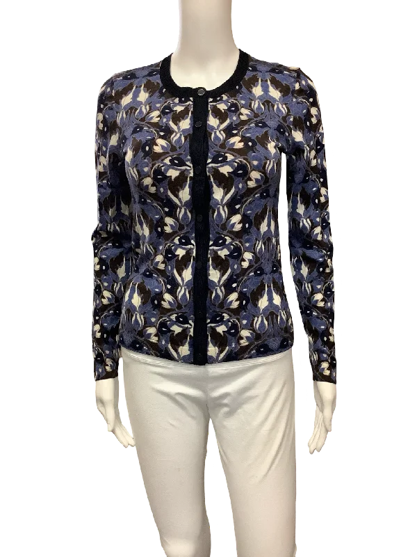 Tory Burch Womens Cardigan Sweater Snap Closure Size S Oversized Loose Flowy