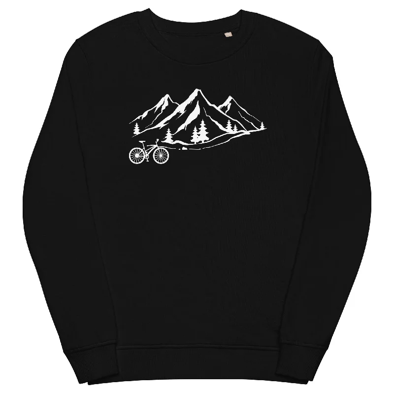 Berge 1 und Fahrrad - Unisex Premium Organic Sweatshirt.Hoodie with Print Artistic Unique Hoodie with Print Artistic Unique