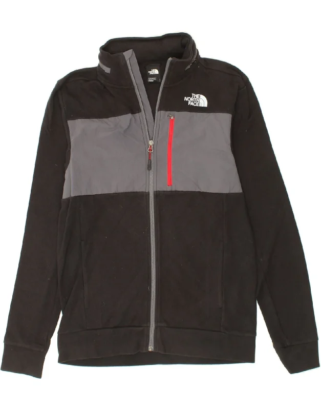 THE NORTH FACE Mens Graphic Tracksuit Top Jacket Small Black Colourblock Toggled Jacket Drawstring Jacket Belted Jacket