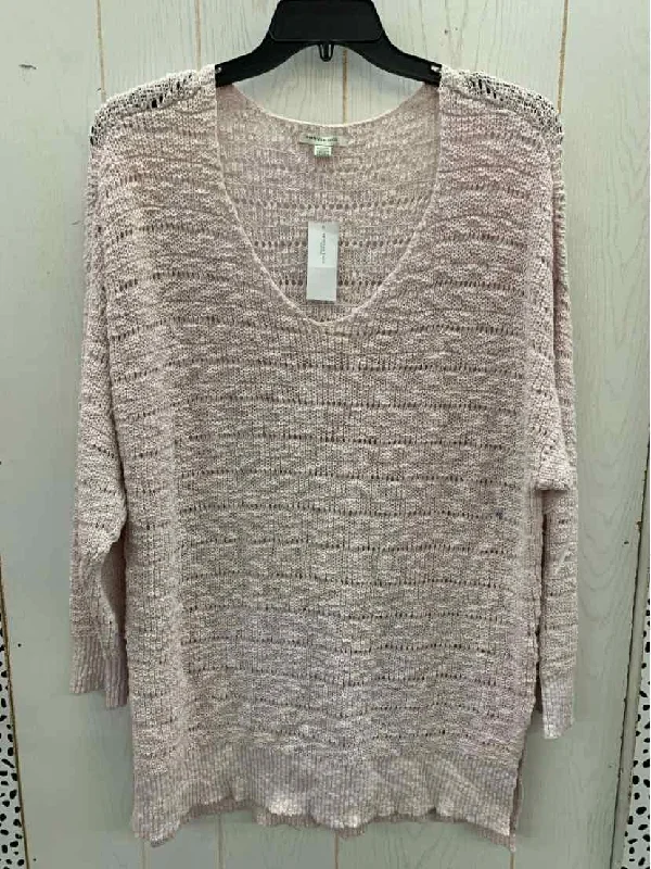 American Eagle Pink Womens Size XL Sweater Fleece Fabric Down Fabric Feather Fabric