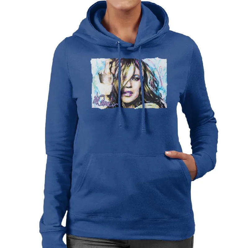 Sidney Maurer Original Portrait Of Model Kate Moss Women's Hooded Sweatshirt.Hoodie Sweatshirt Pullover Hoodie Sweatshirt Pullover