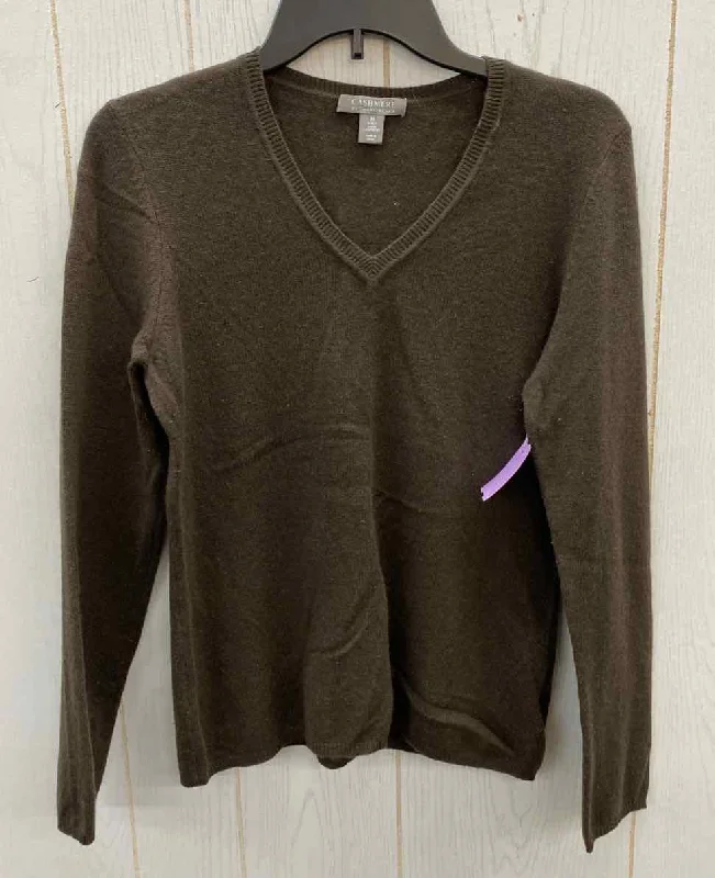 Charter Club Brown Womens Size M Sweater Anti-Pilling Anti-Shrink Durable