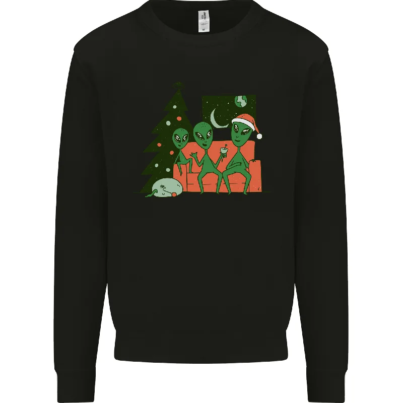 Alien Family Christmas Xmas Mens Sweatshirt Jumper.Oversized Hoodie Comfort Casual Oversized Hoodie Comfort Casual