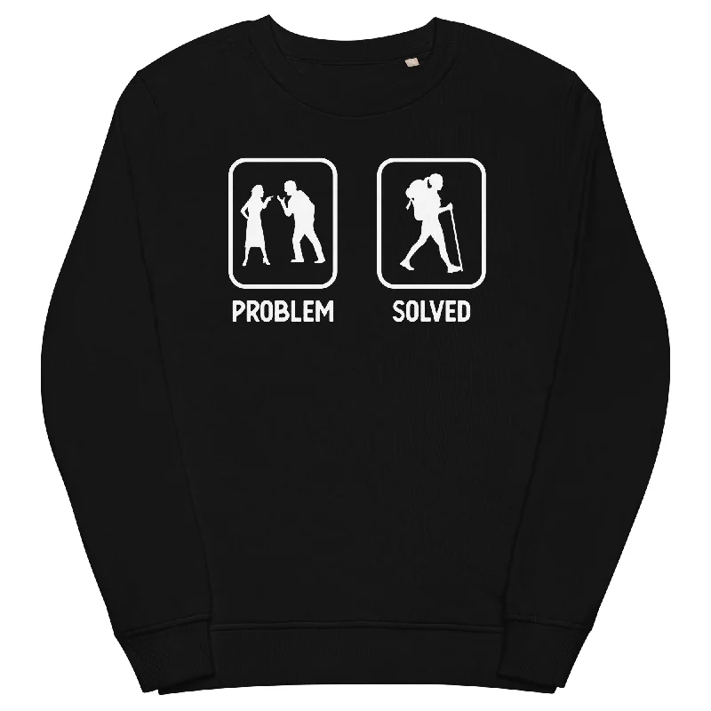 Problem Solved - Frau Wandern - Unisex Premium Organic Sweatshirt.Hoodie with Slit Hem Functional Movement Hoodie with Slit Hem Functional Movement