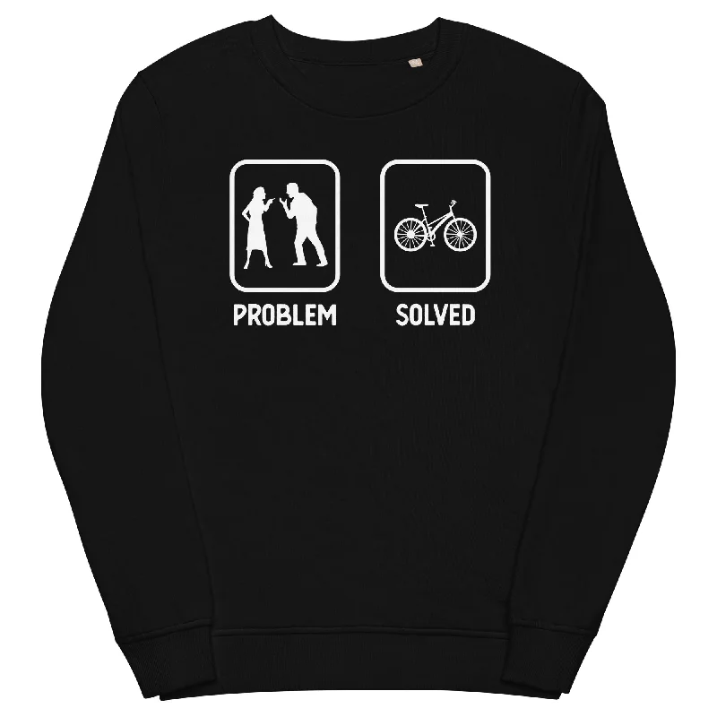 Problem Solved - Radfahren - Unisex Premium Organic Sweatshirt.Cotton Hoodie Fleece Lining Warmth Cotton Hoodie Fleece Lining Warmth