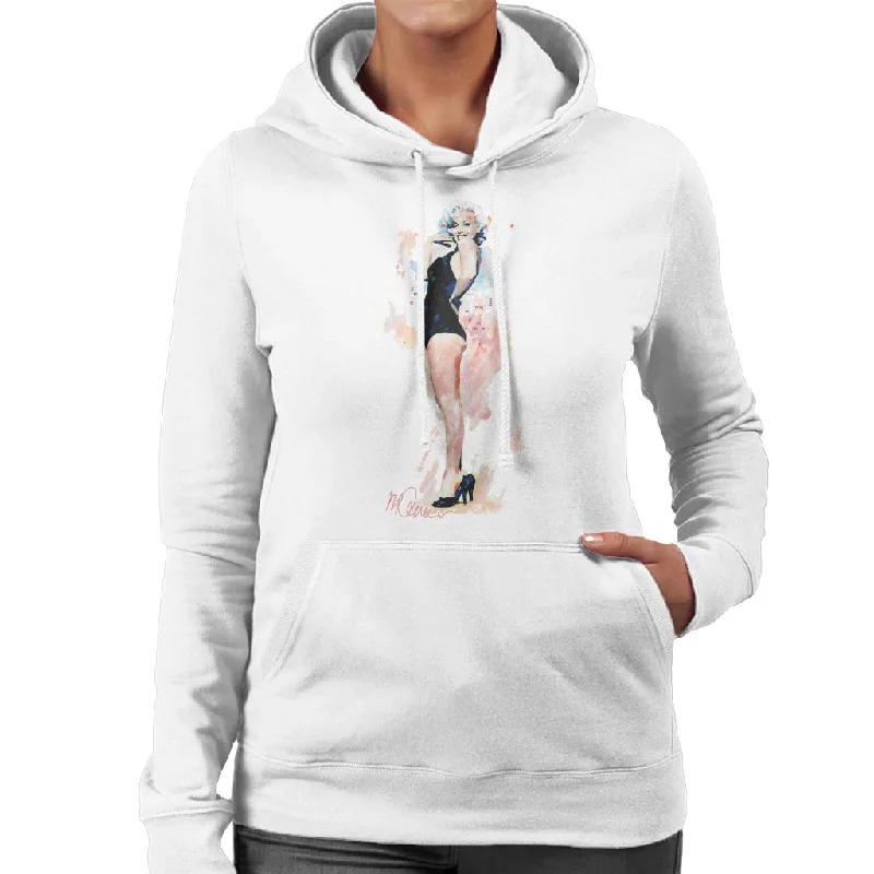 Sidney Maurer Original Portrait Of Model Marilyn Monroe Women's Hooded Sweatshirt.Graphic Hoodie Design Print Graphic Hoodie Design Print