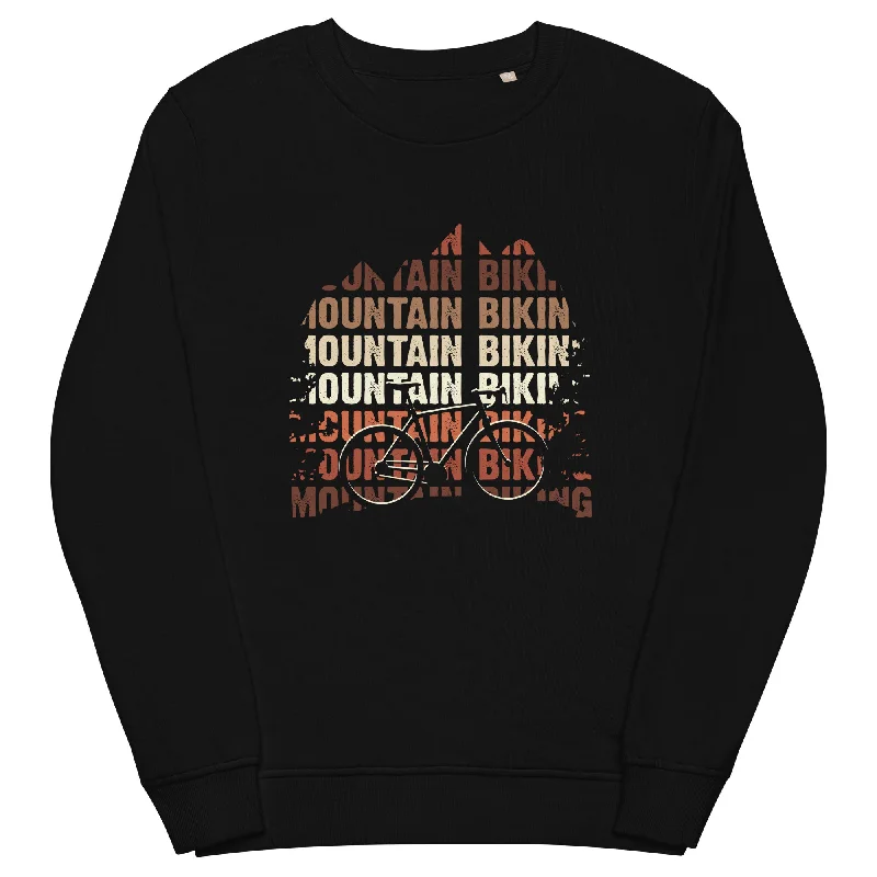 Mountainbiking - (M) - Unisex Premium Organic Sweatshirt.Hoodie with Emblem Brand Identity Hoodie with Emblem Brand Identity