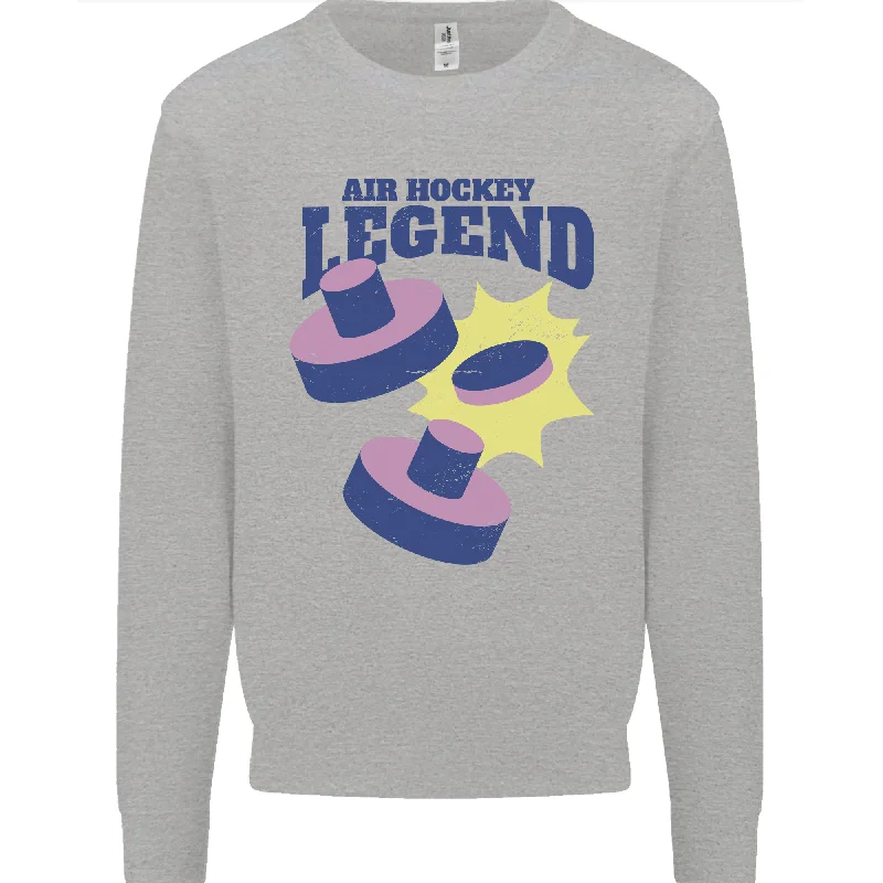 Air Hockey Legend Funny Mens Sweatshirt Jumper.Hoodie with Gradient Ombre Colorful Hoodie with Gradient Ombre Colorful