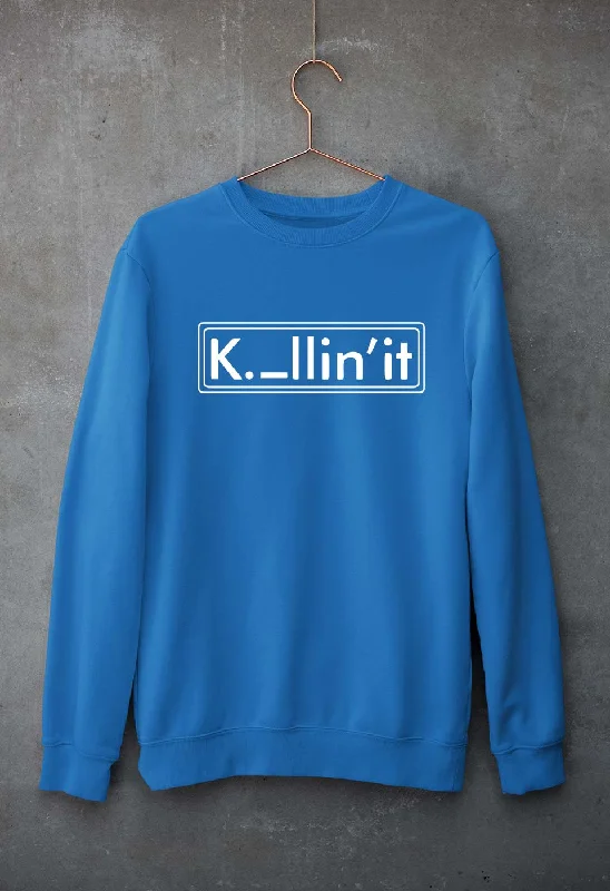 Killing it Unisex Sweatshirt for Men/Women.Hoodie with Stripes Bold Sporty Hoodie with Stripes Bold Sporty