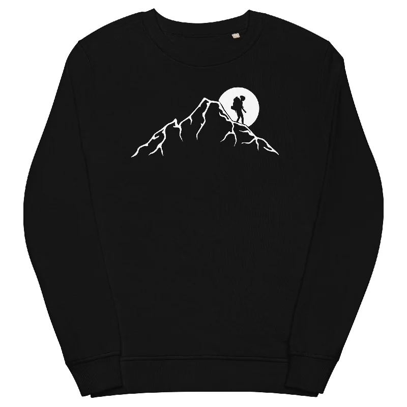 Berge - Wandern - (18) - Unisex Premium Organic Sweatshirt.Hoodie with Raw Hem Edgy Unfinished Hoodie with Raw Hem Edgy Unfinished