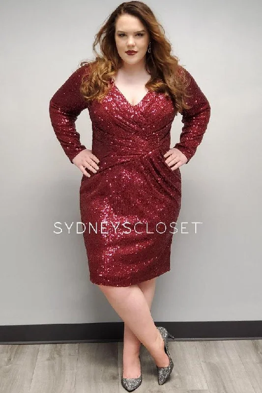 Sydneys Closet Sophisticated Flair Party Dress Tunics Solid Classic