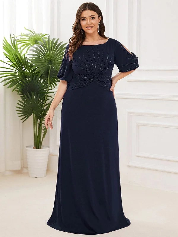 Simple Plus Size Bodycon Maxi Mermaid Formal Evening Dress Tunics Sophisticated sleek