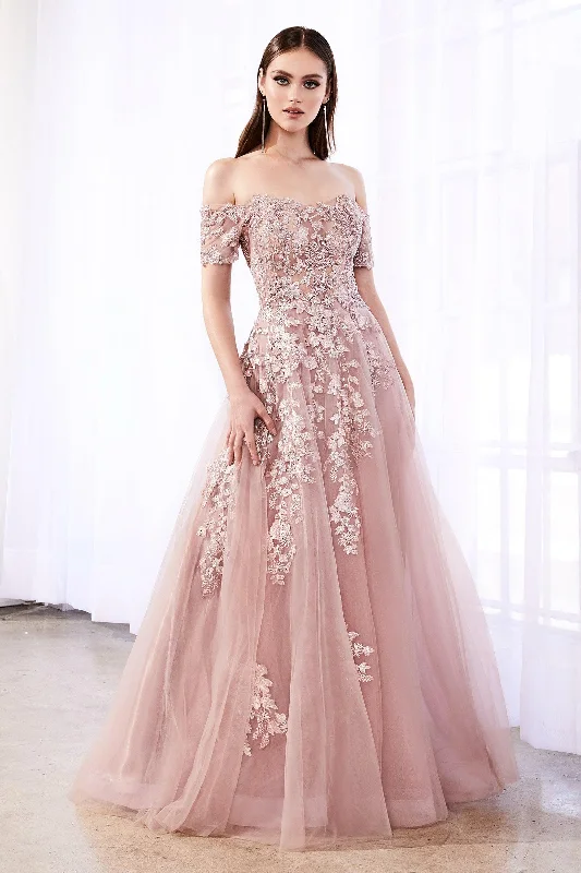 Cinderella Divine C20 Long Formal Off Shoulder Evening Dress Off-the-shoulder Bohemian Festive