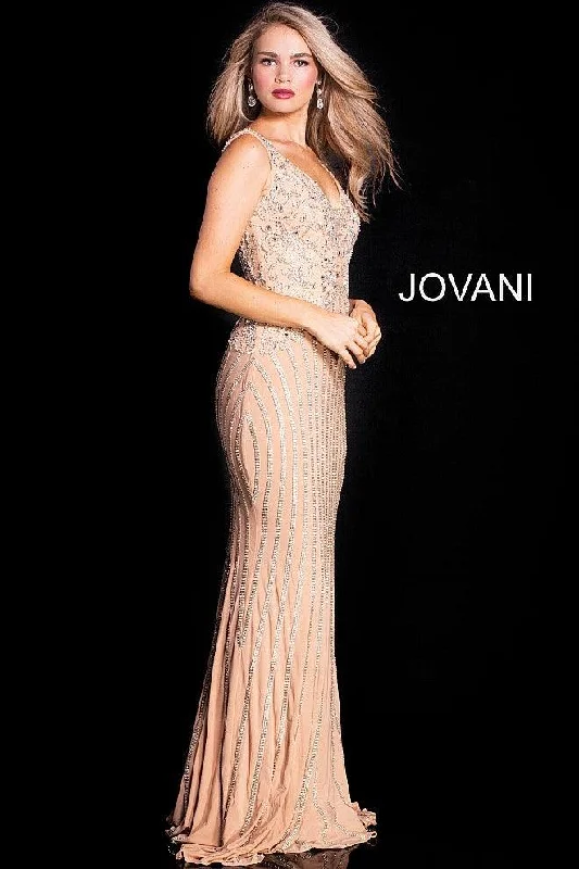 Jovani 58488 Beaded Sleeveless Long Evening Dress Tunics Ceremony elegant