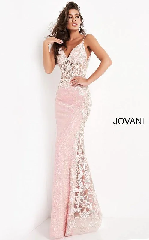 Jovani 06232 Prom Long Floral Bodice Evening Dress Tunics Sale discount