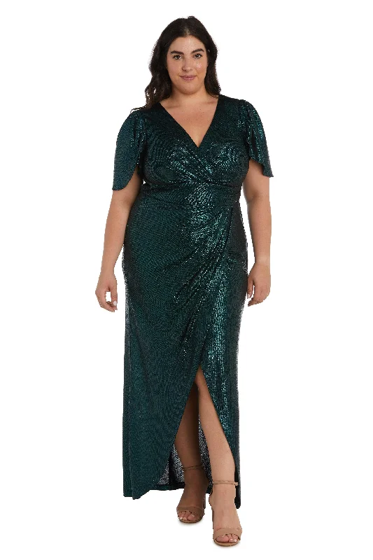 Nightway Long Formal Plus Size Evening Dress 21977W High-Low Hemline Casual