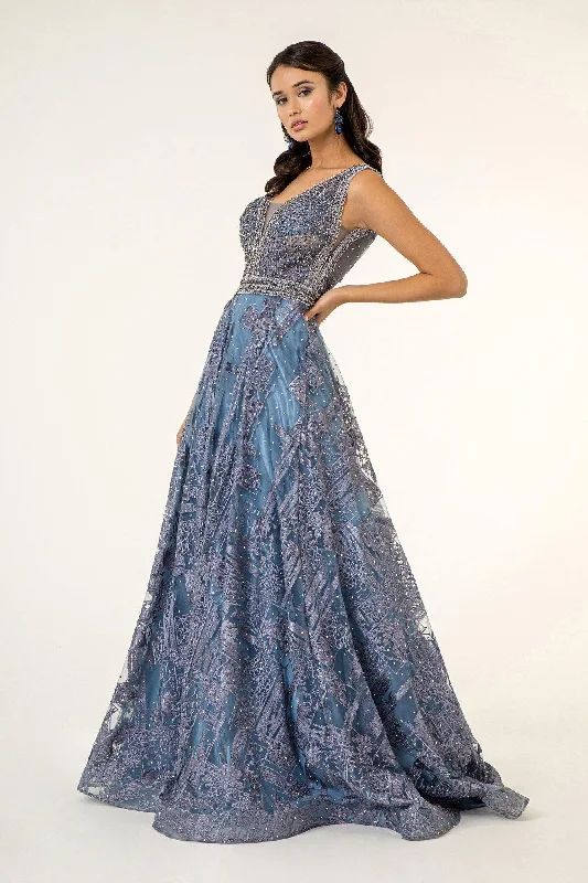 Prom Long Formal Embroidered Evening Dress Tunics Denim casual