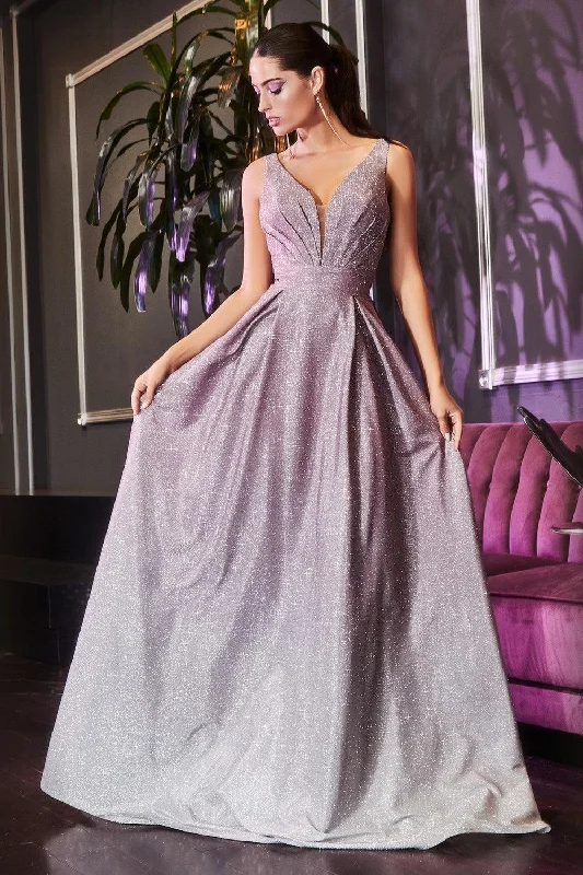 Cinderella Divine CD9174 Prom Long Metallic Glitter Ombre Evening Dress Tunics Gym athletic