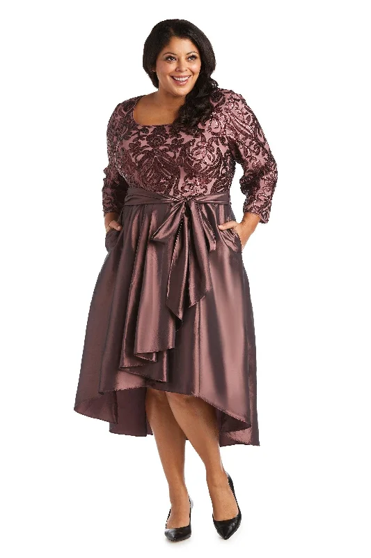 R&M Richards 7406W High Low Plus Size Party Dress Tunics Cozy soft