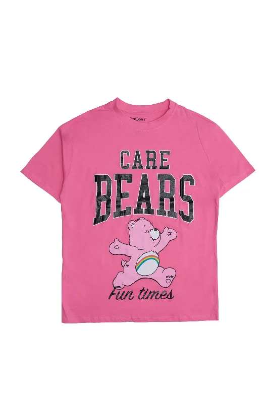 Care Bears Fun Times Graphic Glitter Relaxed Tee Cashmere Blend Cotton Blend Poly Blend